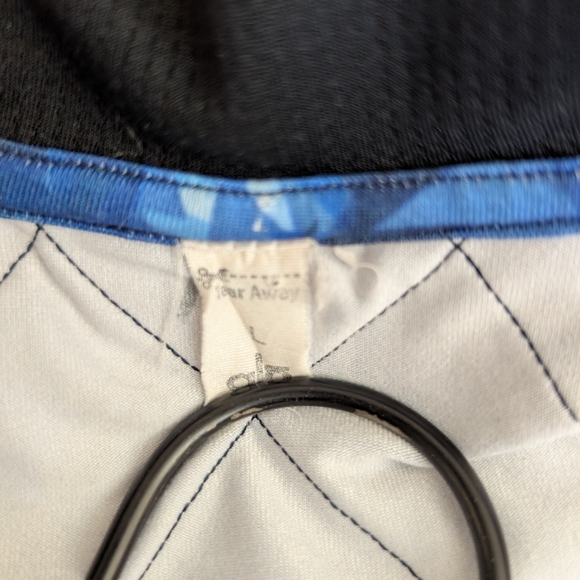 Alo Yoga Women Large Flow Zip Up Jacket Blue Black Activewear Workout Athleisure - Picture 6 of 6